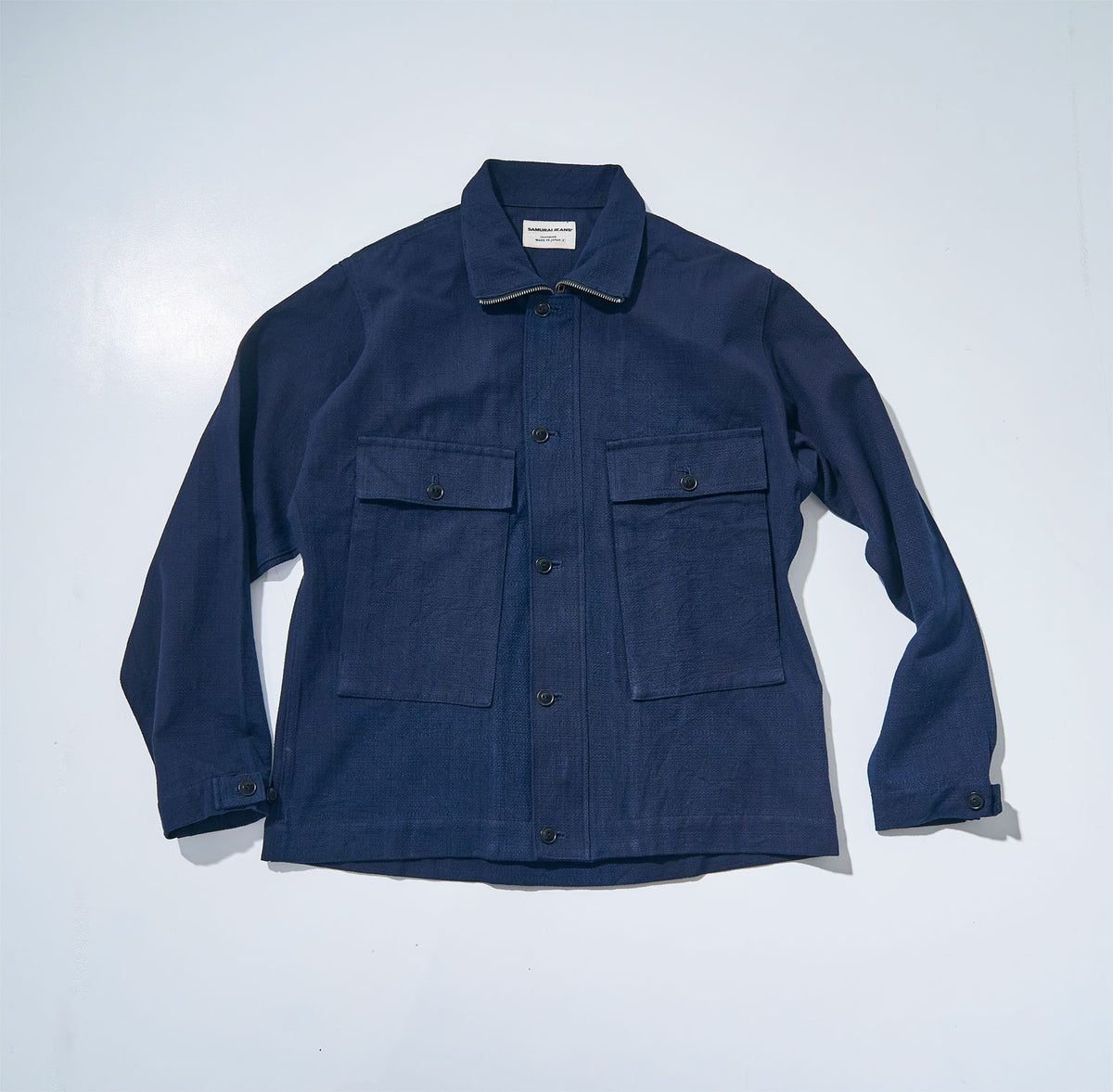 SJMJ24-01 SPOTTED INDIGO ZIP FIELD JACKET