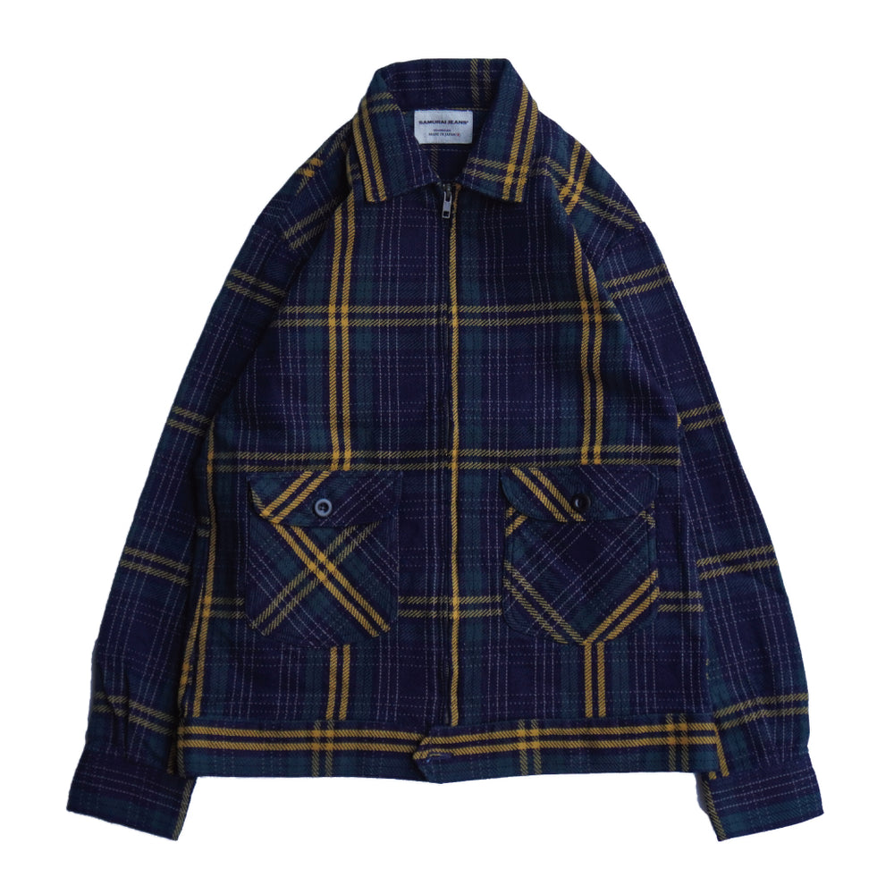 HJCJK23 INDIGO FLANNEL JACKET | SAMURAI JEANS ONLINE STORE