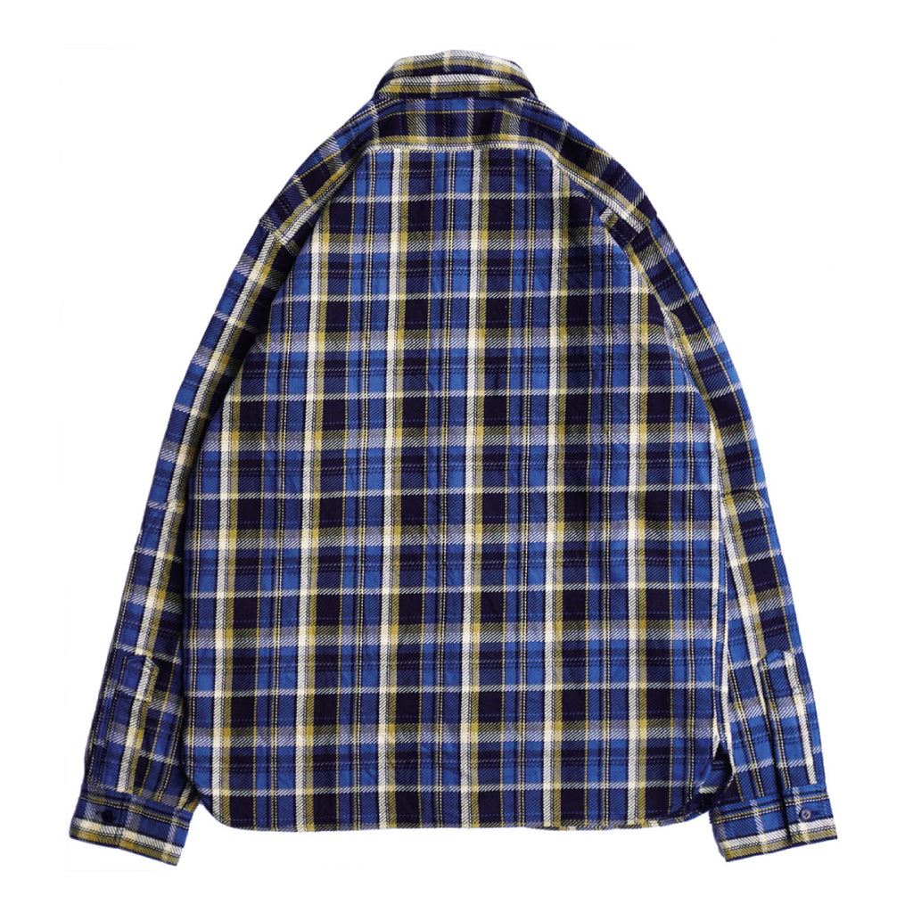 SIN23-01 Ropedye Indigo Heavy Flannel Work Shirt | SAMURAI JEANS ONLINE ...