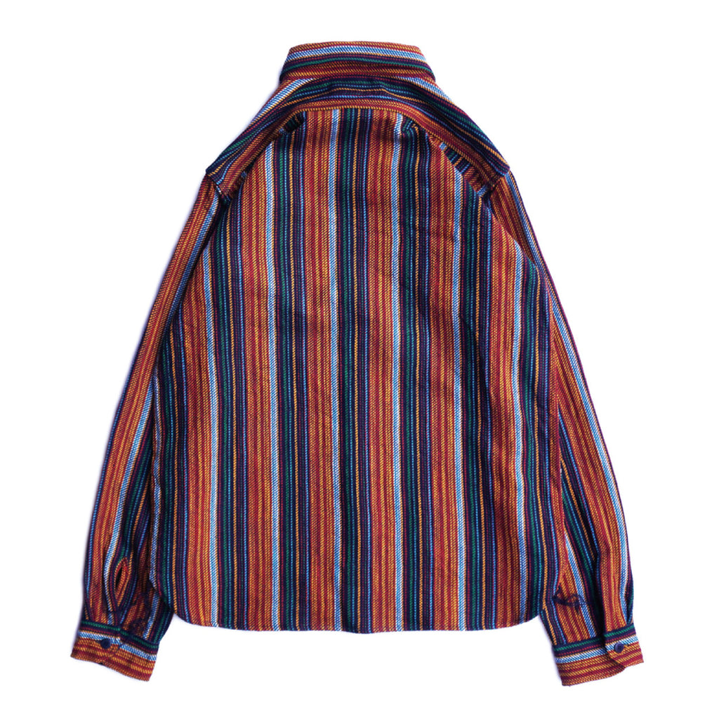 SIN23-02 Ropedye Indigo Striped Heavy Flannel Work Shirt | SAMURAI ...